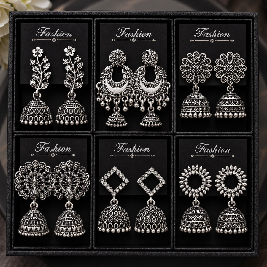 Combo of 6 Jhumkas