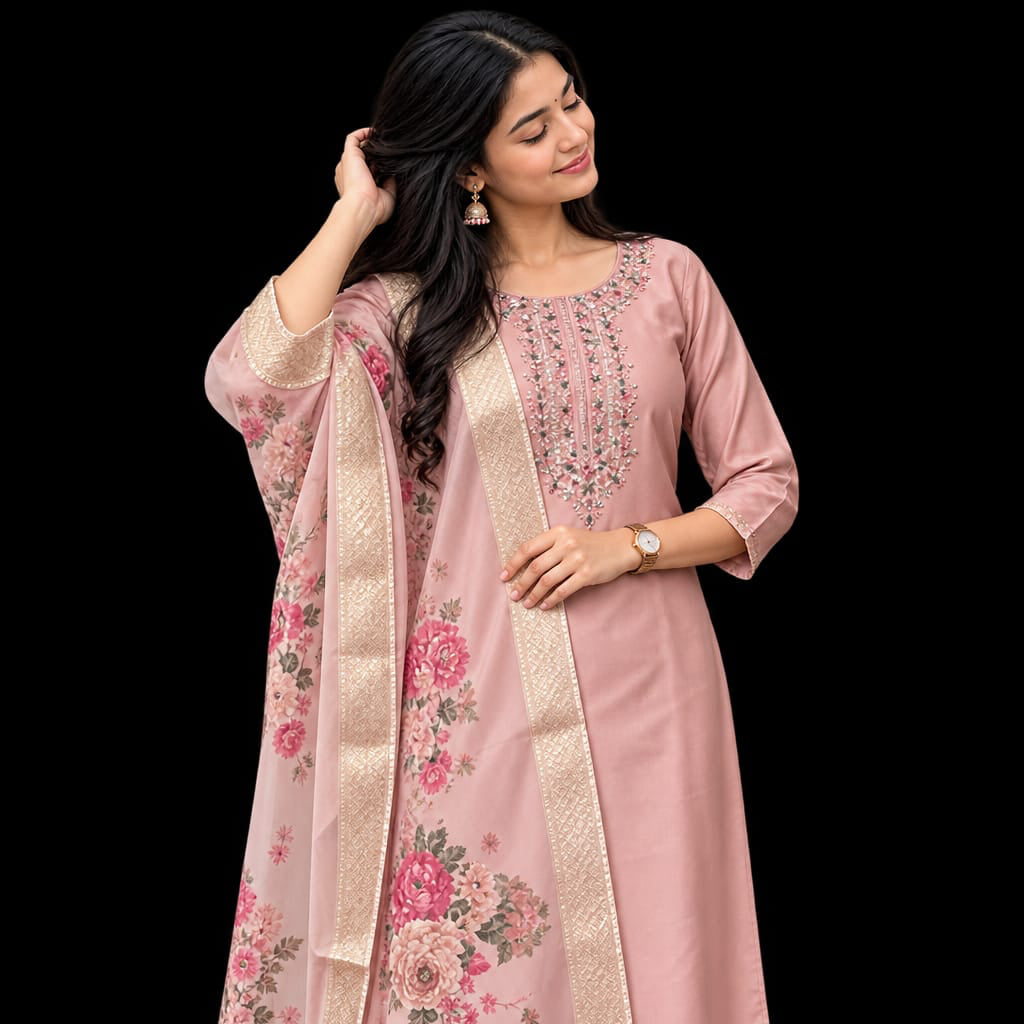 Pink Kurti Set