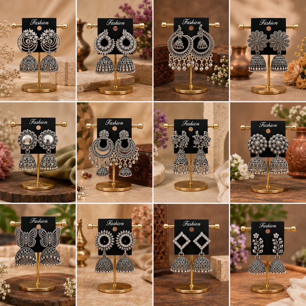 Combo of 12 Jhumkas