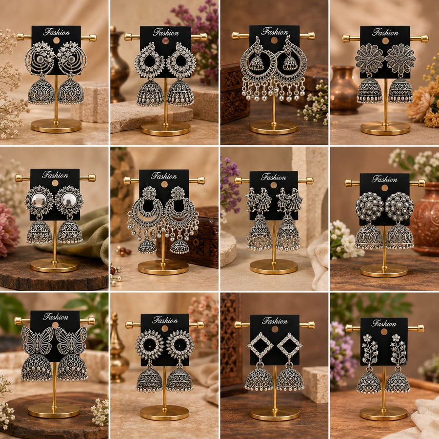 Combo of 12 Jhumkas